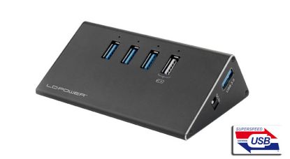 Slika USB Hub 3.0 4-port LC-Power + strujni adapt
