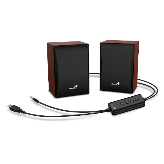 Slika Genius zvučnici SP-HF380, 3W, USB+3,5mm+BT, drveni