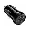 Slika USB auto punjač UGREEN 24W, 2×USB-A, crni