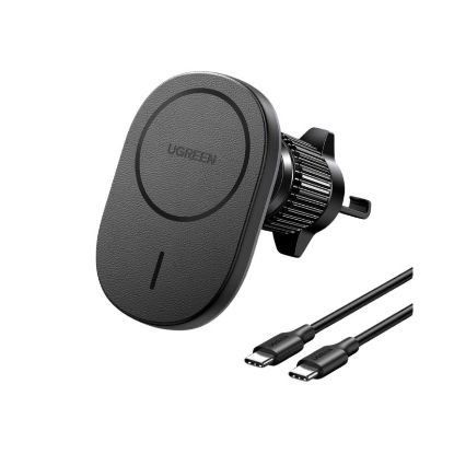Slika USB auto punjač bežični UGREEN MagSafe 15W, USB-C, crni