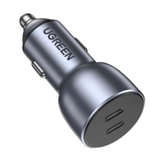 Slika USB auto punjač UGREEN 36W, 2×USB-C, PD3.0/QC3.0, sivi