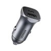 Slika USB auto punjač UGREEN 30W, USB-C+USB-A, PD3.0/QC3.0, sivi