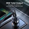Slika USB auto punjač UGREEN 52.5W, USB-C+USB-A, PD3.0/QC3.0, sivi