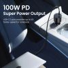 Slika USB auto punjač UGREEN 130W, 2x USB-C, USB-A, PD, QC 4.0, sivi