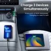 Slika USB auto punjač UGREEN 130W, 2x USB-C, USB-A, PD, QC 4.0, sivi
