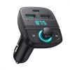 Slika USB auto FM transmiter i punjač UGREEN LED zaslon, BT, TF 128 GB, USB-C, 2x USB, Quick charge 3.0, crni