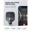Slika USB auto FM transmiter i punjač UGREEN LED zaslon, BT, TF 128 GB, USB-C, 2x USB, Quick charge 3.0, crni