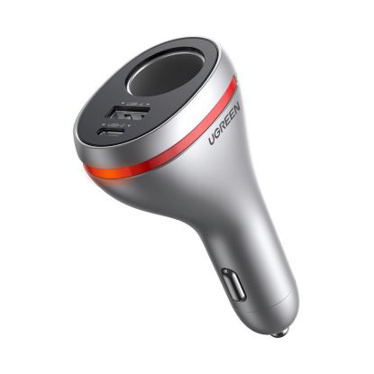 Slika USB auto punjač UGREEN 84W, USB-C, USB-A, PD, QC 4.0, srebrni