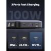 Slika Power bank UGREEN, 20.000mAh, 100W brzo punjenje, 2×USB-C+1×USB-A, PD 3.0+QC 3.0, srebrni