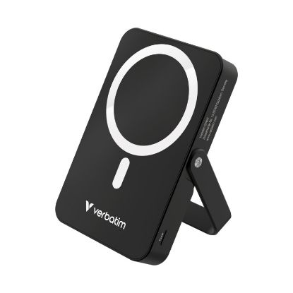 Slika Power bank Verbatim Charge ‘n’ Go, 10000mAh, with Stand Magnetic Wireless 15/20W, crni