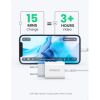 Slika USB punjač zidni UGREEN 20W, USB-C, PD3.0/QC4.0, bijeli + USB-C - Lightning kabel 1.0m