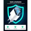 Slika USB punjač zidni UGREEN 20W, USB-C, PD3.0/QC4.0, bijeli + USB-C - Lightning kabel 1.0m