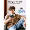 Slika USB punjač zidni UGREEN 30W, USB-C, PD3.0/QC4.0+, sivi