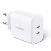 Slika USB punjač zidni UGREEN 40W, 2×USB-C, PD3.0/QC4.0+, bijeli