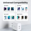 Slika USB punjač zidni UGREEN 40W, 2×USB-C, PD3.0/QC4.0+, bijeli