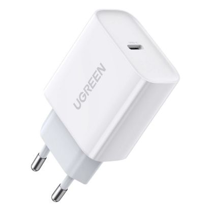Slika USB punjač zidni UGREEN 20W, USB-C, PD3.0/QC4.0+, bijeli