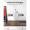 Slika USB punjač zidni UGREEN Nexode Mini 45W, 2xUSB-C, GaN II Tech, QC 4.0, PD3.0, bijeli