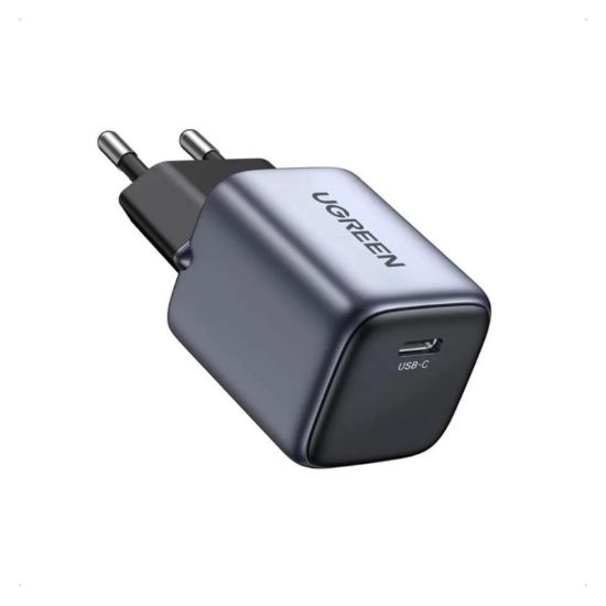 Slika USB punjač zidni UGREEN Nexode Mini 20W, USB-C, GaN II Tech, PD3.0, QC4+, crni