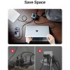Slika USB punjač zidni UGREEN DigiNest Cube, 65W, 3x ŠUKO, 2x USB-C, 2x USB-A, 1.8m, crno sivi
