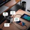 Slika USB punjač zidni UGREEN DigiNest Cube, 65W, 3x ŠUKO, 2x USB-C, 2x USB-A, 1.8m, crno sivi