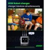 Slika USB punjač zidni UGREEN Robot, 65W, 2x USB-C, USB-A, GaN, sivo crni