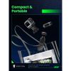 Slika USB punjač zidni UGREEN Robot, 65W, 2x USB-C, USB-A, GaN, sivo crni