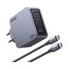 Slika USB punjač zidni UGREEN Nexode Pro, 160W, 3x USB-C, USB-A, USB-C kabel, GaN, sivi