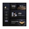Slika USB punjač zidni UGREEN Nexode Pro, 160W, 3x USB-C, USB-A, USB-C kabel, GaN, sivi