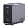 Slika USB punjač zidni UGREEN 300W Nexode GaN II Tech, 4xUSB-C, 1xUSB-A, PD, sivi