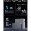 Slika USB punjač zidni UGREEN Ultra-Slim Nexode Pro 65W, 2x USB-C, USB-A, GaNInfinity, sivi