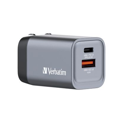 Slika USB punjač zidni Verbatim GNC-35 GaN 35W 1xUSB-C/1xUSB-A
