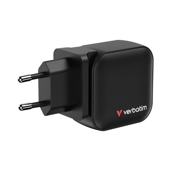 Slika USB punjač zidni Verbatim Mini GaN 70W, PD, QC 3.0, 2x USB-C, 1xUSB-A