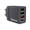 Slika USB punjač zidni Verbatim 30W, 3xUSB-A/1xUSB-C