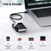 Slika UGREEN, TF/SD/CF/MS kartice, USB 3.0, 50cm, crni