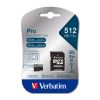 Slika Secure Digital card Micro 512 GB Verbatim PRO SDXC, U3, A2, V30, Class 10 Card + adapter