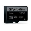 Slika Secure Digital card Micro  32 GB Verbatim Micro SD Pro (HC/UHS1) Class 10 Card + adapter