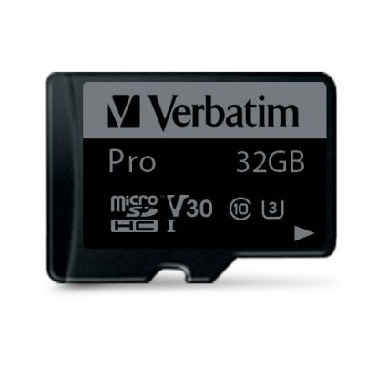 Slika Secure Digital card Micro  32 GB Verbatim Micro SD Pro (HC/UHS1) Class 10 Card + adapter