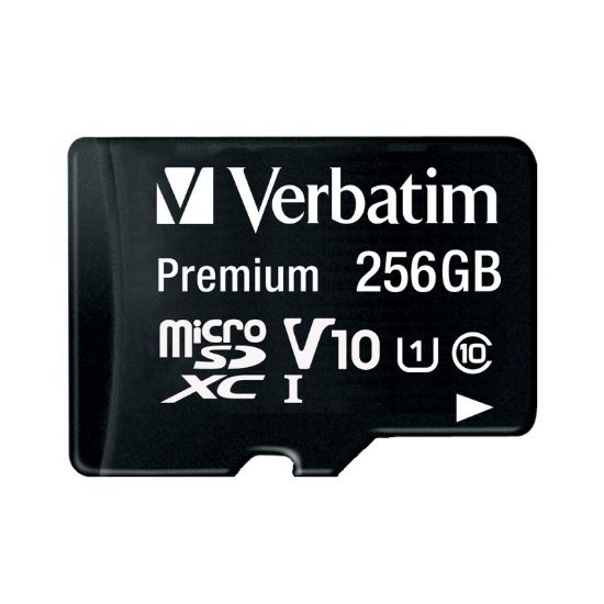 Slika Secure Digital card Micro 256 GB Verbatim Premium (XC/UHS1) Class 10 Card + adapter