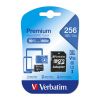 Slika Secure Digital card Micro 256 GB Verbatim Premium (XC/UHS1) Class 10 Card + adapter