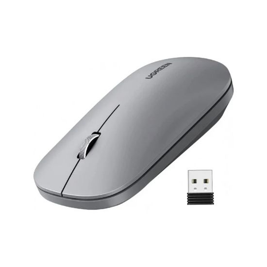 Slika UGREEN SILENT bežični miš, 4000 DPI, USB, sivi