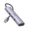 Slika USB Hub 3.0 4-port UGREEN 5-u-1 Hub, 3×USB-A/1×USB-C/1×G-LAN