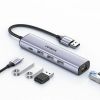 Slika USB Hub 3.0 4-port UGREEN 5-u-1 Hub, 3×USB-A/1×USB-C/1×G-LAN