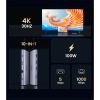 Slika USB Hub 3.0 3-port UGREEN 5-u-1 Hub, USB-C, 3.0 A, VGA, HDMI,  RJ45 Gigabit, SD/TF, PD, 3.5mm sivi