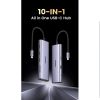 Slika USB Hub 3.0 3-port UGREEN 5-u-1 Hub, USB-C, 3.0 A, VGA, HDMI,  RJ45 Gigabit, SD/TF, PD, 3.5mm sivi