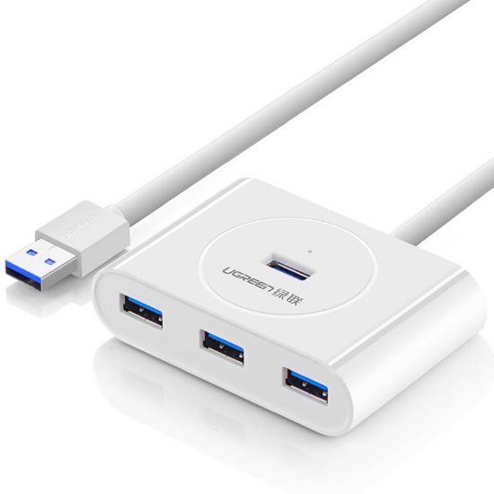 Slika USB Hub 3.0 4-port UGREEN, bijeli, 1m
