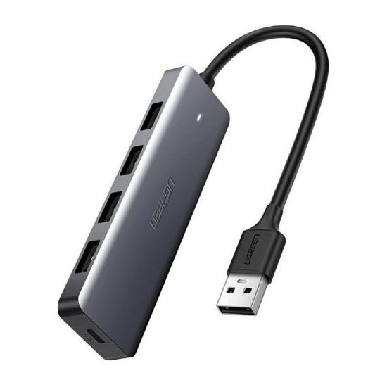 Slika USB Hub 3.0 4-port UGREEN, micro USB, sivi