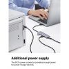 Slika USB Hub 3.0 4-port UGREEN, micro USB, sivi