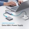 Slika USB Hub 3.0 4-port UGREEN, USB-C, kon. za napajanje, sivi