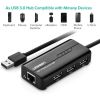 Slika USB Hub 2.0 3-port UGREEN, Ethernet 100Mbps