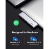 Slika USB Hub 3.0 3-port UGREEN, Dual USB-C, TF/SD, USB-C (Ž), za MacBook Pro/Air, sivi